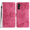 For Samsung Galaxy S23 FE PU Leather Imprinted Butterflies Phone Case Wallet Stand Skin-touch Cover with Strap For Samsung Galaxy S23 FE PU Leather Imprinted Butterflies Phone Case Wallet Stand Skin-touch Cover with Strap