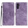 For Samsung Galaxy S23 FE PU Leather Imprinted Butterflies Phone Case Wallet Stand Skin-touch Cover with Strap For Samsung Galaxy S23 FE PU Leather Imprinted Butterflies Phone Case Wallet Stand Skin-touch Cover with Strap