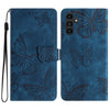 For Samsung Galaxy S23 FE PU Leather Imprinted Butterflies Phone Case Wallet Stand Skin-touch Cover with Strap For Samsung Galaxy S23 FE PU Leather Imprinted Butterflies Phone Case Wallet Stand Skin-touch Cover with Strap