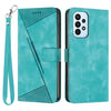 Leather Wallet Cover for Samsung Galaxy A33 5G Triangle Imprint Anti-drop Stand Phone Case with Strap Leather Wallet Cover for Samsung Galaxy A33 5G Triangle Imprint Anti-drop Stand Phone Case with Strap