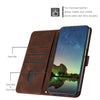 Leather Wallet Cover for Samsung Galaxy A33 5G Triangle Imprint Anti-drop Stand Phone Case with Strap Leather Wallet Cover for Samsung Galaxy A33 5G Triangle Imprint Anti-drop Stand Phone Case with Strap