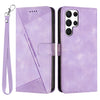 Triangle Imprint Leather Case for Samsung Galaxy S23 Ultra Flip Stand Wallet Phone Cover with Strap Triangle Imprint Leather Case for Samsung Galaxy S23 Ultra Flip Stand Wallet Phone Cover with Strap
