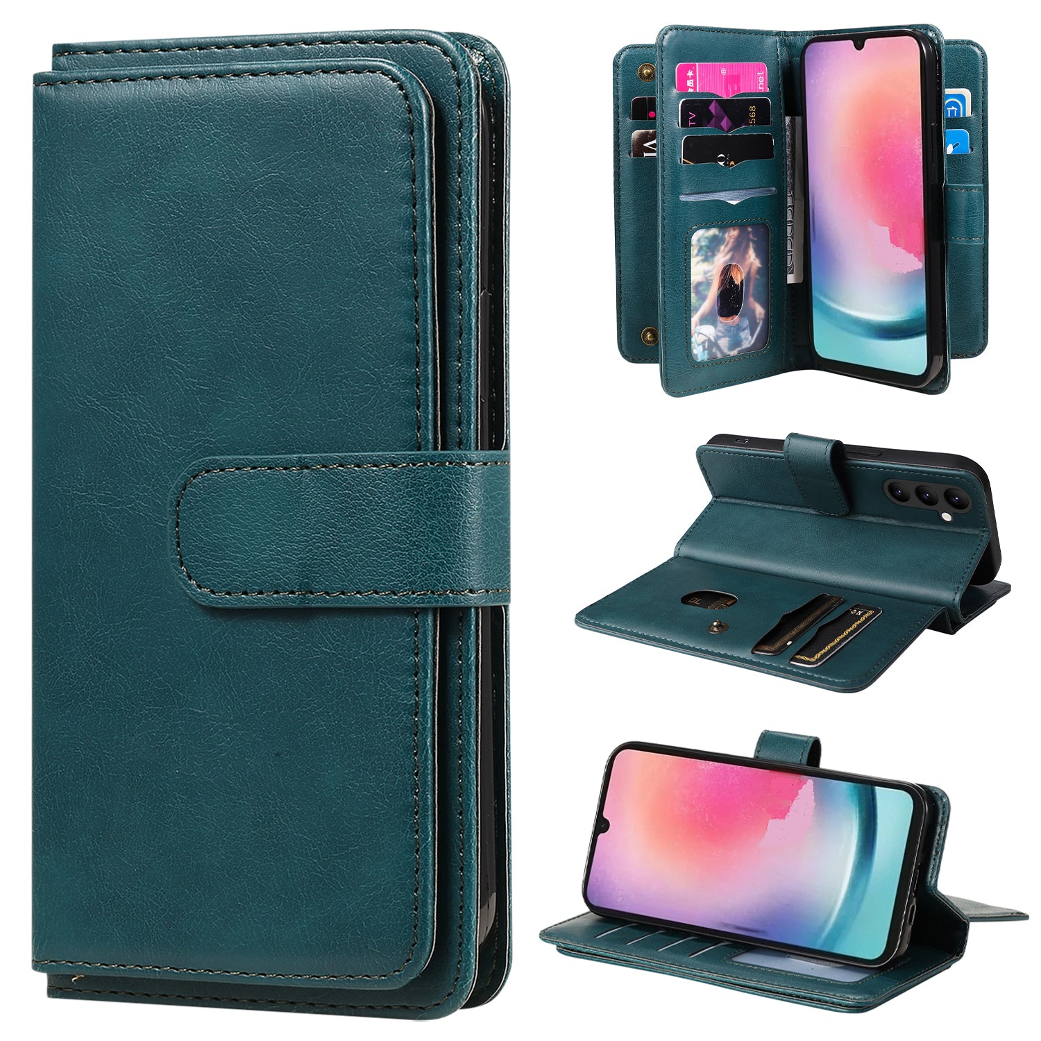 KT Multi-functional Series-1 For Samsung Galaxy A25 5G A24 4G 10 Card Slots Phone Case PU Leather Wallet Stand Cover KT Multi-functional Series-1 For Samsung Galaxy A25 5G A24 4G 10 Card Slots Phone Case PU Leather Wallet Stand Cover