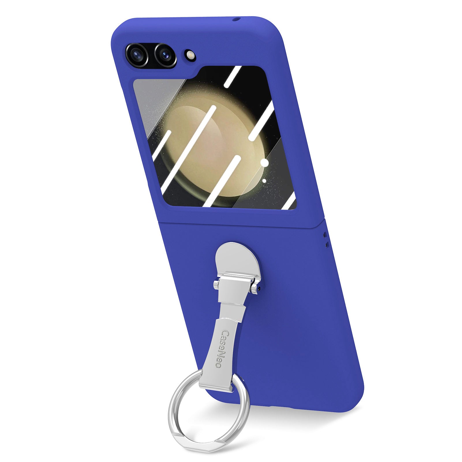 For Samsung Galaxy Z Flip5 5G Ring Kickstand Cover Skin-touch PC Phone Case with Tempered Glass Rear Screen Film For Samsung Galaxy Z Flip5 5G Ring Kickstand Cover Skin-touch PC Phone Case with Tempered Glass Rear Screen Film