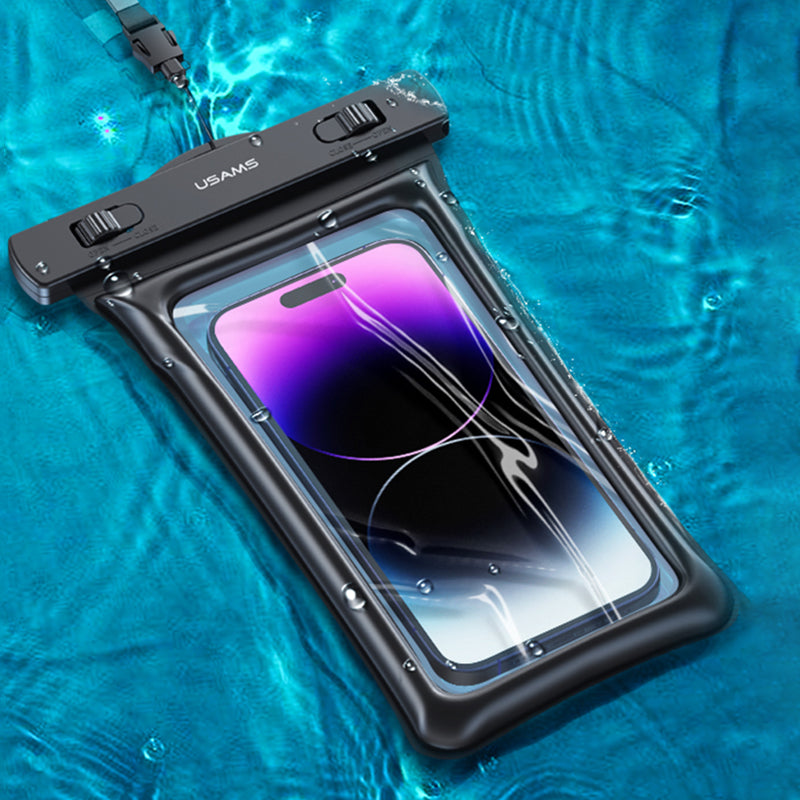 USAMS US-YD011 Waterproof Phone Pouch Universal 7-inch Waterproof Case Dry Bag IPX8 10m Underwater Phone Protector with Lanyard USAMS US-YD011 Waterproof Phone Pouch Universal 7-inch Waterproof Case Dry Bag IPX8 10m Underwater Phone Protector with Lanyard
