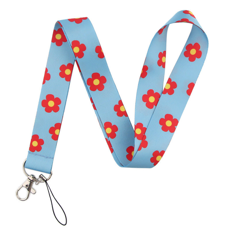 Universal Phone Lanyard Strap Flower Pattern Neck Hanging Rope for ID Badge Holder Keychain Camera Universal Phone Lanyard Strap Flower Pattern Neck Hanging Rope for ID Badge Holder Keychain Camera