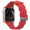 A057 For Apple Watch Series 9 8 7 41mm 6 5 4 SE (2023) SE(2022) SE 40mm 3 2 1 38mm Silicone Watch Band Hollow-out Flower Pattern Wrist Strap Replacement A057 For Apple Watch Series 9 8 7 41mm 6 5 4 SE (2023) SE(2022) SE 40mm 3 2 1 38mm Silicone Watch Band Hollow-out Flower Pattern Wrist Strap Replacement