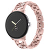 For Google Pixel Watch 2 Pixel Watch 304 Stainless Steel Bracelet Rhinestone Decor Plum Wrist Strap Detachable Watch Band For Google Pixel Watch 2 Pixel Watch 304 Stainless Steel Bracelet Rhinestone Decor Plum Wrist Strap Detachable Watch Band