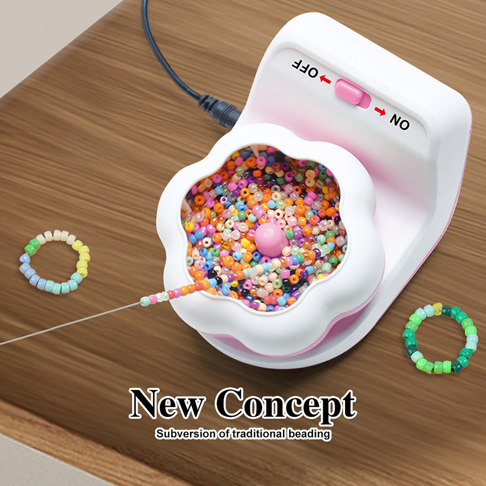 DIY Electric Bead Spinner for Jewelry Bracelets Making, Auto Clay Beads Bowl