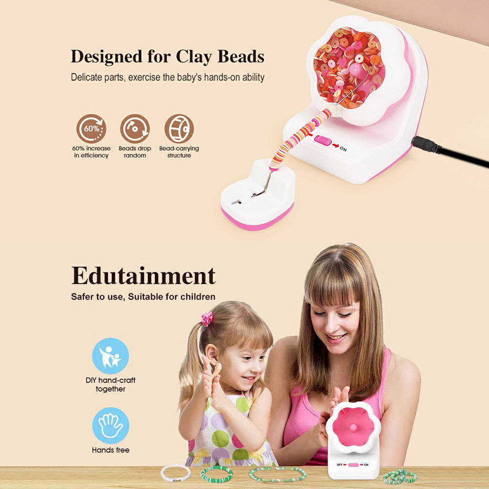 DIY Electric Bead Spinner for Jewelry Bracelets Making, Auto Clay Beads Bowl