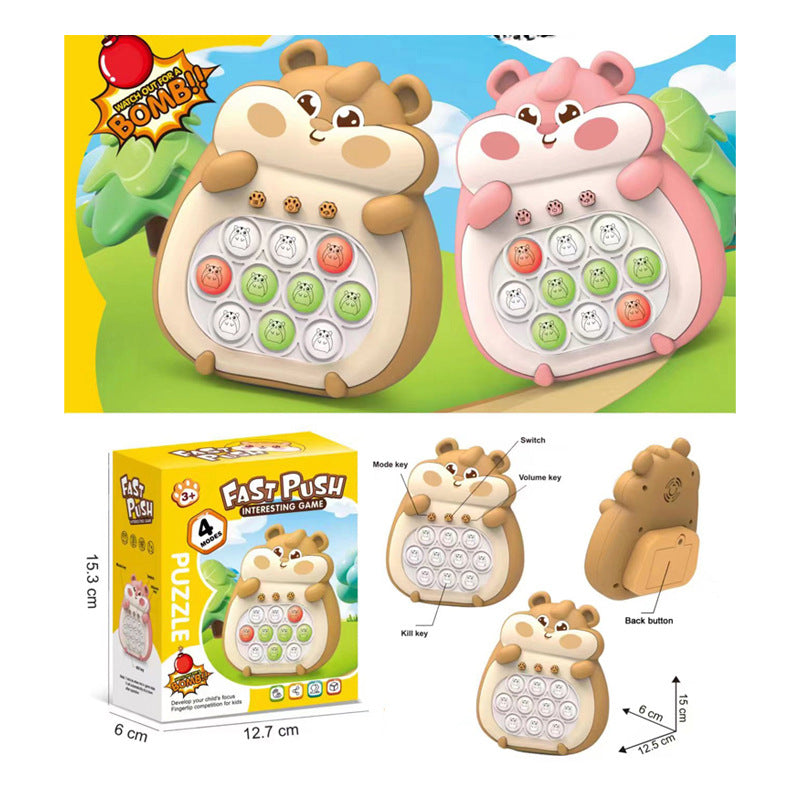 HL702 Quick Push Bubble Pop Puzzle Game Machine Sensory Fidget Toy for Kids