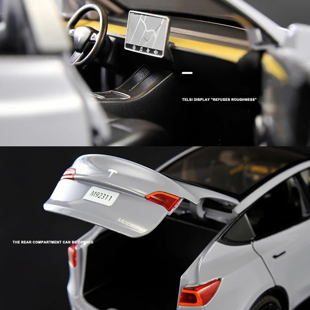 1:24 Scale Alloy Car Model Y Toy Vehicle Toy Kids Gift with Light and Music