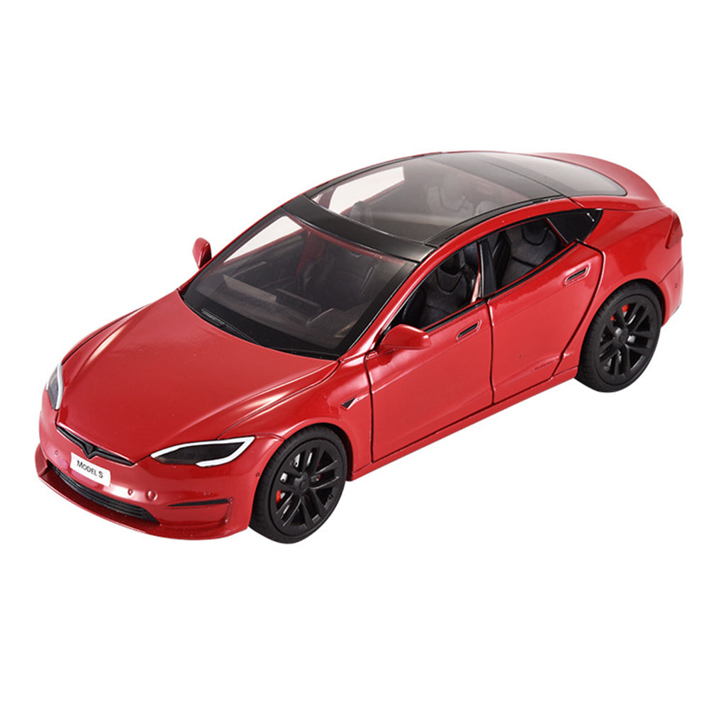 XLG 1 / 24 Model S Six-Door Alloy Car Model Toy with Lights