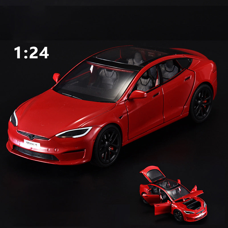 XLG 1 / 24 Model S Six-Door Alloy Car Model Toy with Lights