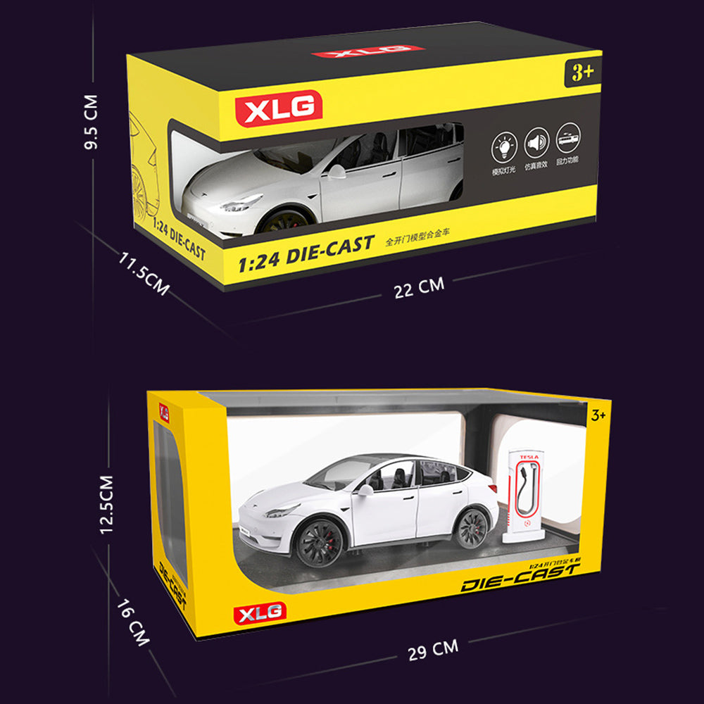 XLG 1 / 24 Model S Six-Door Alloy Car Model Toy with Lights