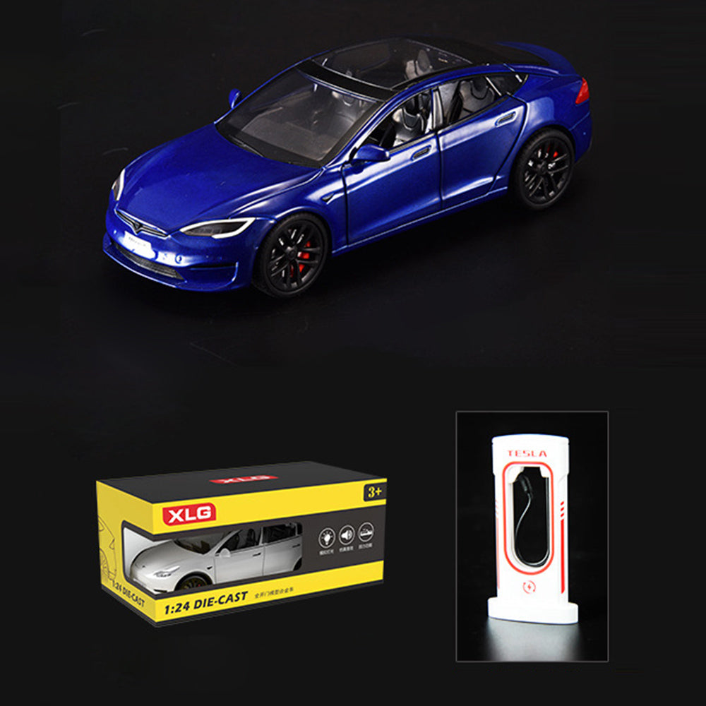 XLG 1 / 24 Model S Six-Door Alloy Car Model Toy with Lights