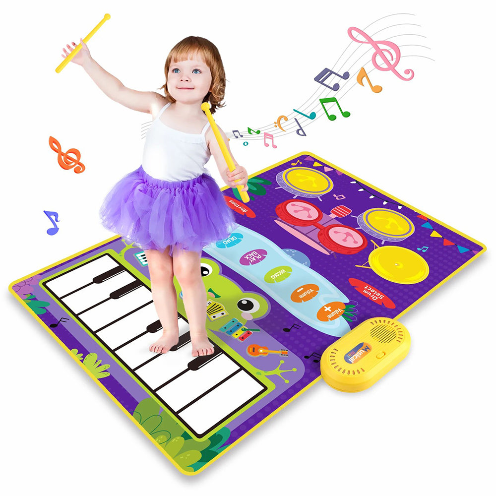 CP5929 Early Educational Toy Toddler Kid Piano Keyboard Drum Play Mat Music Blanket Baby Gift