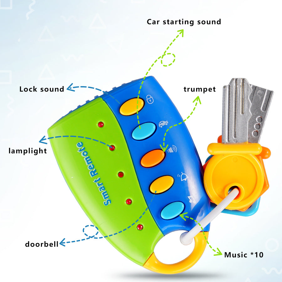 1025 Remote Car Control Key Toy Musical Learning Educational Toy with Light