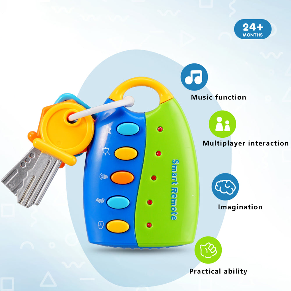 1025 Remote Car Control Key Toy Musical Learning Educational Toy with Light