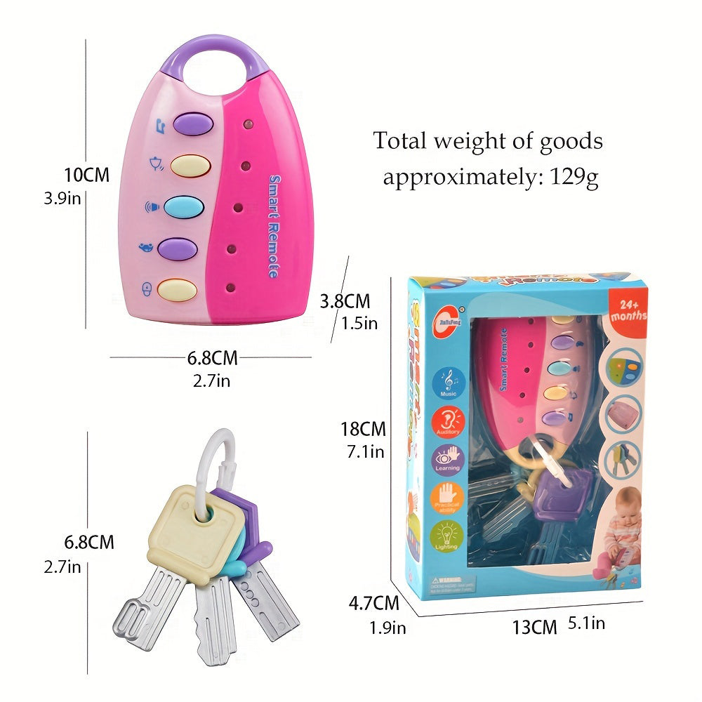 1025 Remote Car Control Key Toy Musical Learning Educational Toy with Light