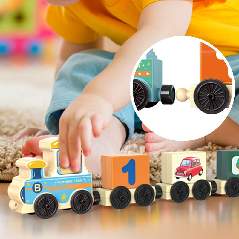 JJ924-927 Toy Train Sets with Bricks DIY Preschool Educational Toys for Toddlers Random Style