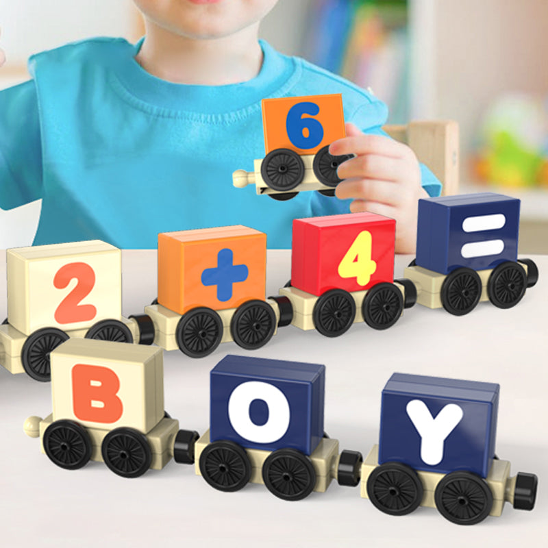 JJ924-927 Toy Train Sets with Bricks DIY Preschool Educational Toys for Toddlers Random Style