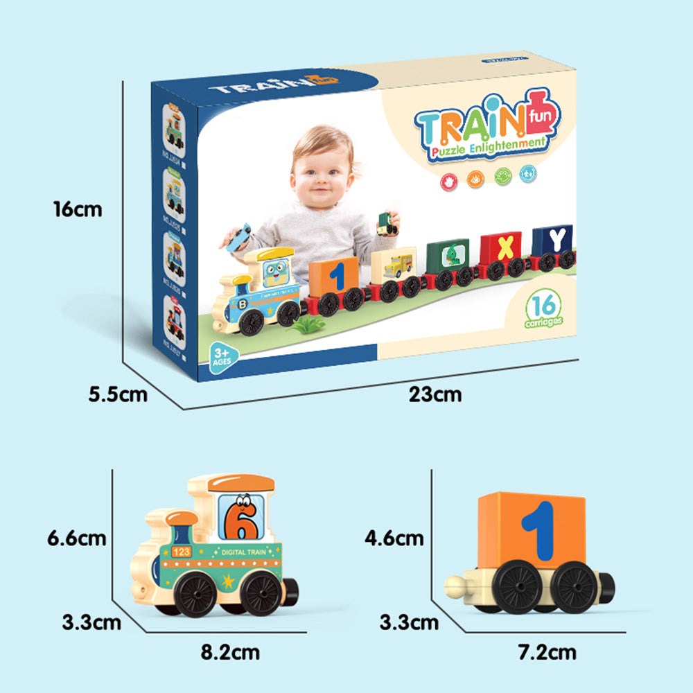 JJ924-927 Toy Train Sets with Bricks DIY Preschool Educational Toys for Toddlers Random Style
