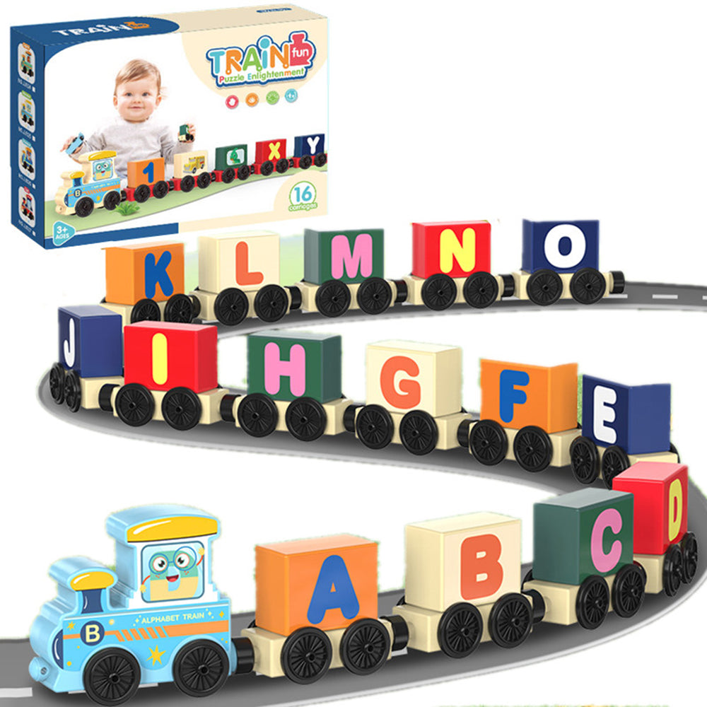 JJ924-927 Toy Train Sets with Bricks DIY Preschool Educational Toys for Toddlers Random Style