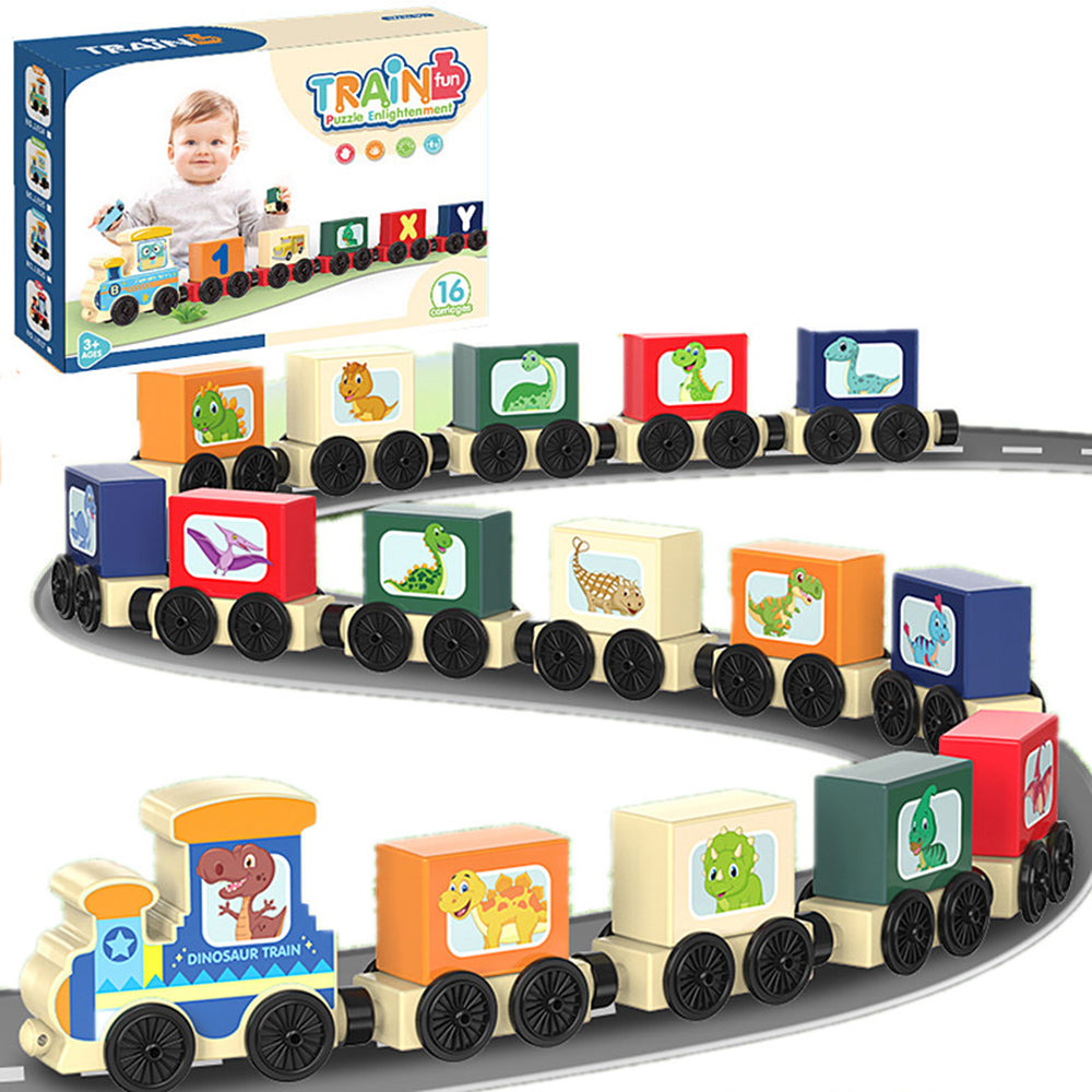 JJ924-927 Toy Train Sets with Bricks DIY Preschool Educational Toys for Toddlers Random Style