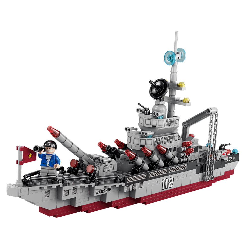 Warship / City Swat DIY Model Children Building Blocks Toy Set Desktop Ornament