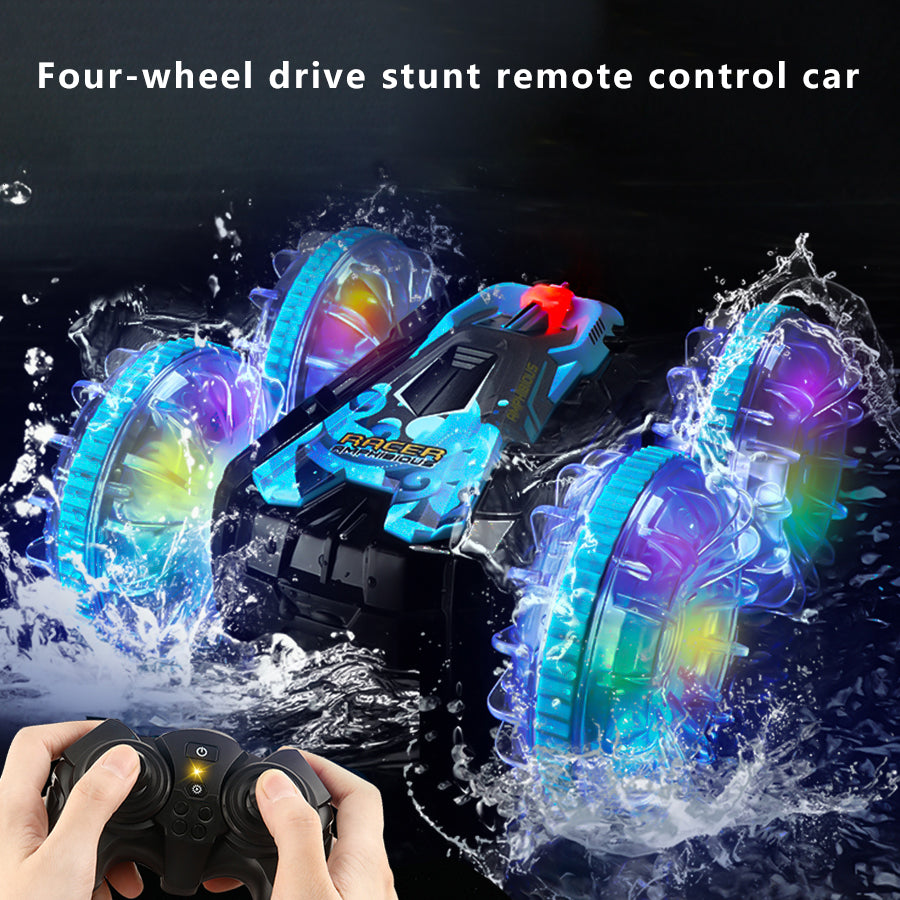 YL-92 2.4G Remote Stunt Rotating RC Car Xmas Toy Car Gift with Light for Kids