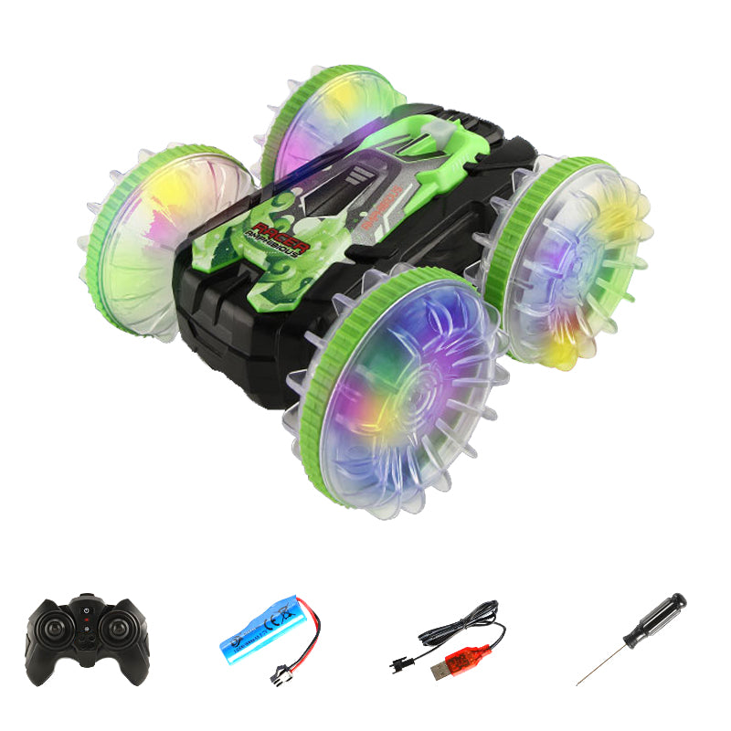 YL-92 2.4G Remote Stunt Rotating RC Car Xmas Toy Car Gift with Light for Kids