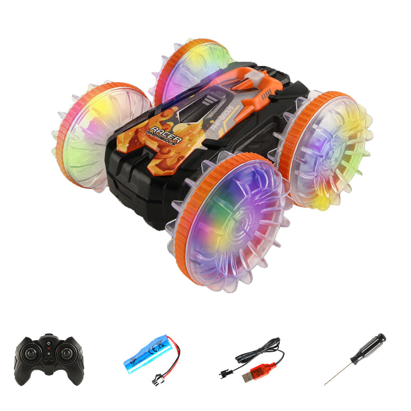 YL-92 2.4G Remote Stunt Rotating RC Car Xmas Toy Car Gift with Light for Kids