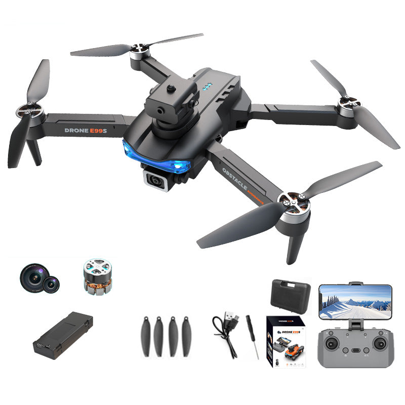 XKJ E99S Brushless Obstacle-Avoidance Drone 4K Dual Cameras RC Aircraft, Single Battery