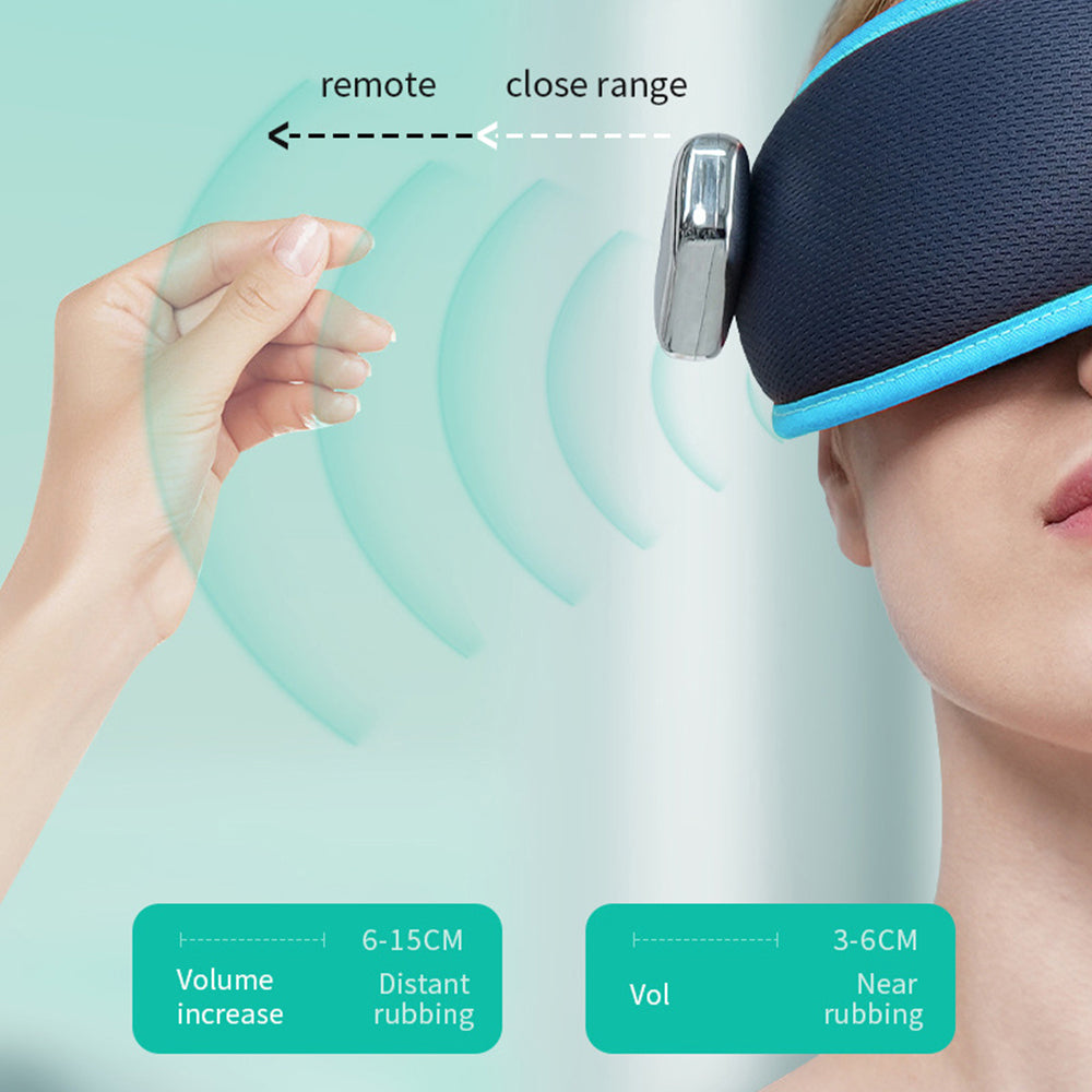 CKGO Y09-Plus Sleep Shading Eye Massage Mask Decompression Bluetooth Music Playing Eye Mask - Blue