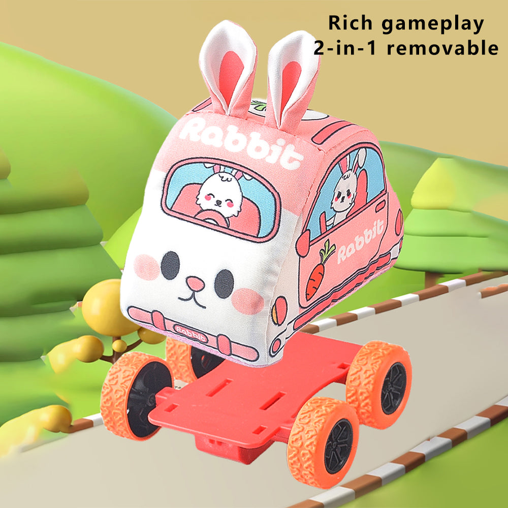 Pullback Toy Cars Soft Cloth Friction Powered Cars Toys for Toddlers Random Color