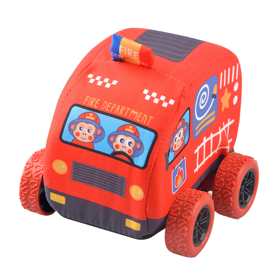 Pullback Toy Cars Soft Cloth Friction Powered Cars Toys for Toddlers Random Color