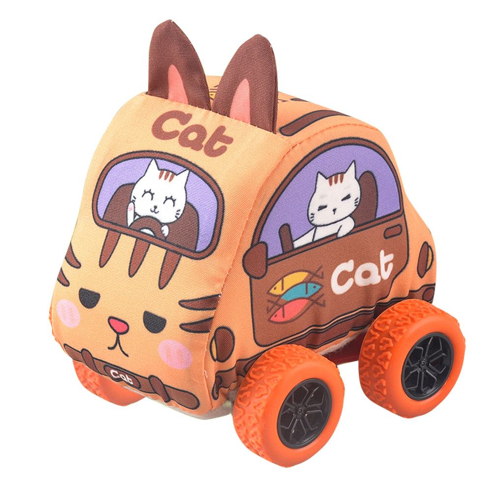 Pullback Toy Cars Soft Cloth Friction Powered Cars Toys for Toddlers Random Color