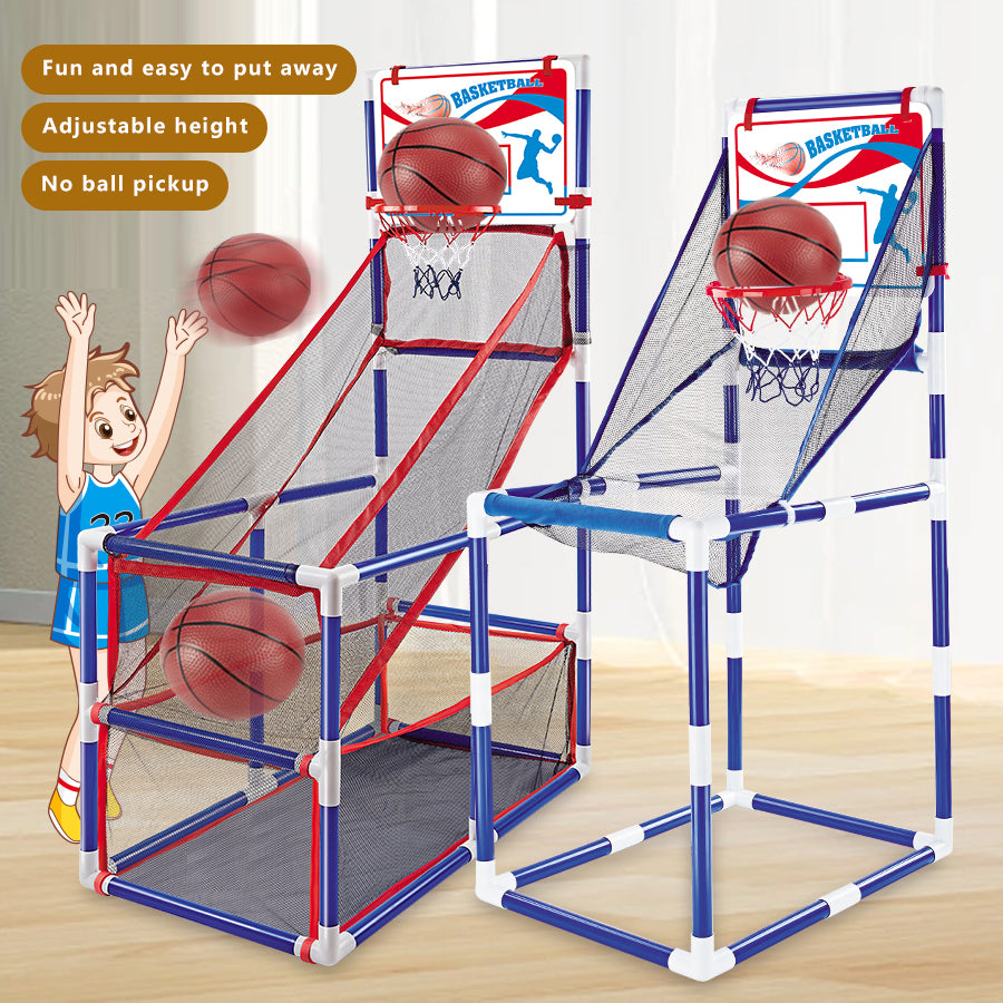 Indoor Basketball Shooting Machine with 4 Balls Parent-child Interaction Game