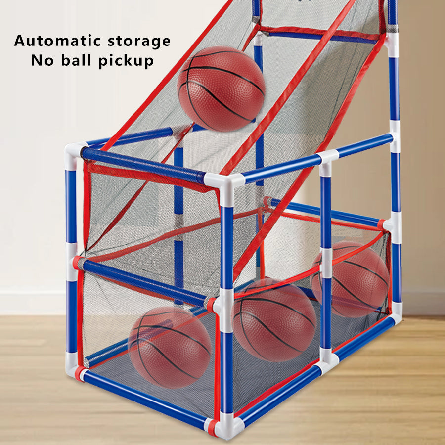 Indoor Basketball Shooting Machine with 4 Balls Parent-child Interaction Game