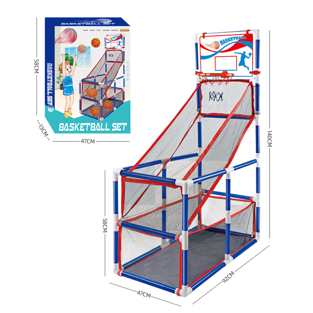 Indoor Basketball Shooting Machine with 4 Balls Parent-child Interaction Game