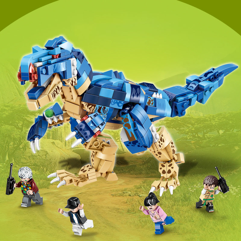 180-202Pcs DIY Dinosaur Building Blocks Kit for Children Educational Toy (4Set / Pack)