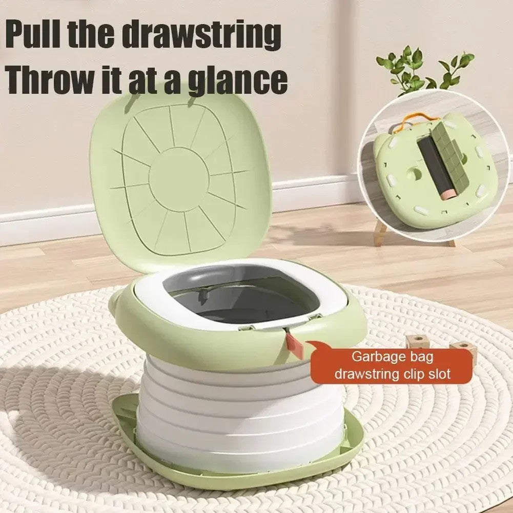 RJ101 Foldable ABS+PP+PU Mat Baby Toilet Travel Potty Seat for Outdoor Activities