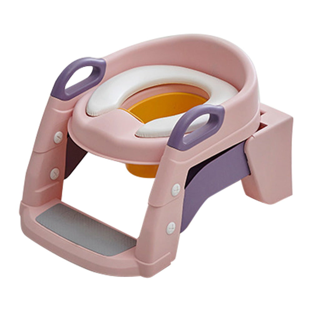 M301-BC PVC Seat Cushion Baby Foldable Toilet Children Potty Training Toilet Seat with Auxiliary Ladder