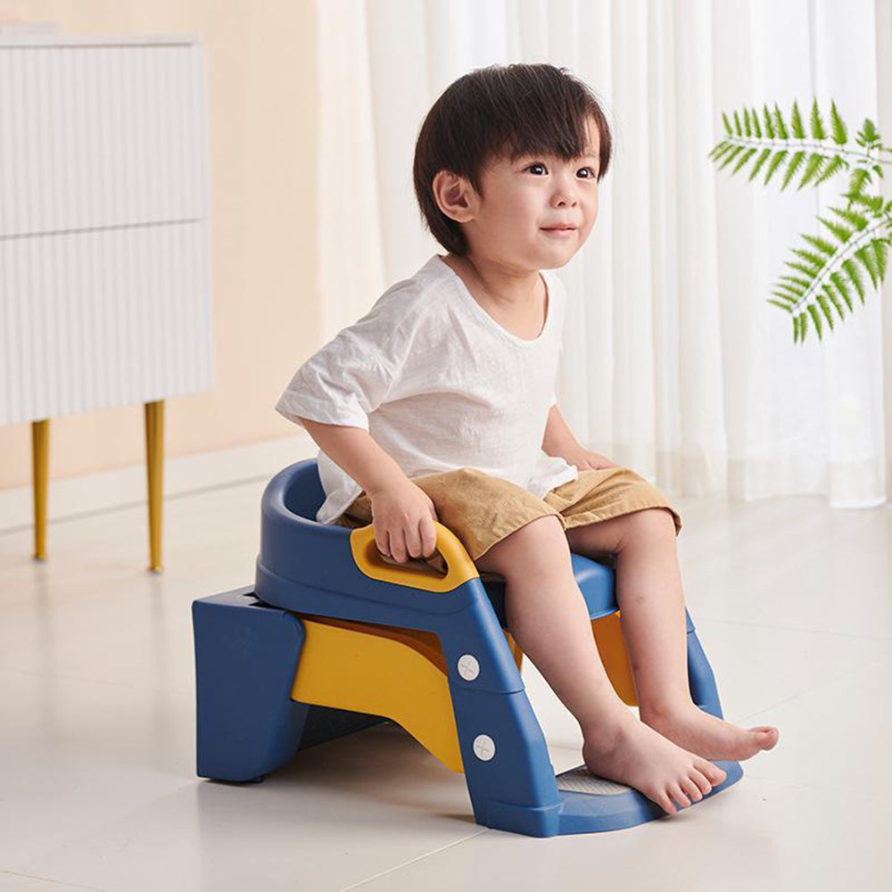 M301-BC PU Seat Cushion Foldable Toilet Baby Children Potty Training Toilet Seat with Ladder