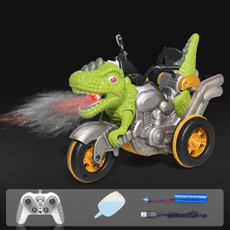 CM01-02-03-04 2.4G RC Spray Dinosaur Motorcycle Toy Light Sound Stunt Mechanical Vehicle