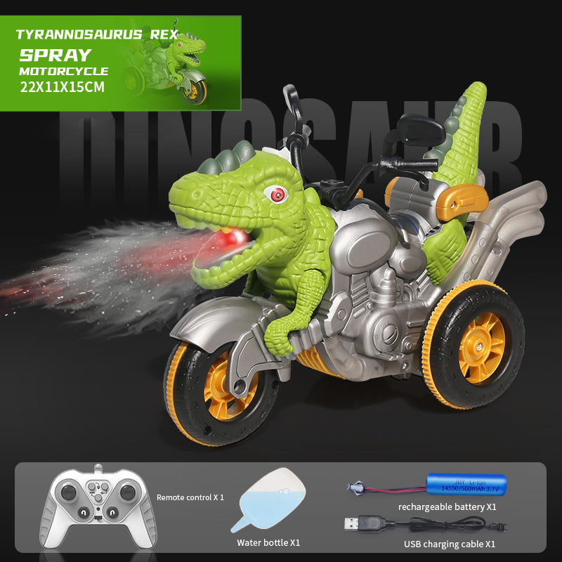 CM01-02-03-04 2.4G RC Spray Dinosaur Motorcycle Toy Light Sound Stunt Mechanical Vehicle