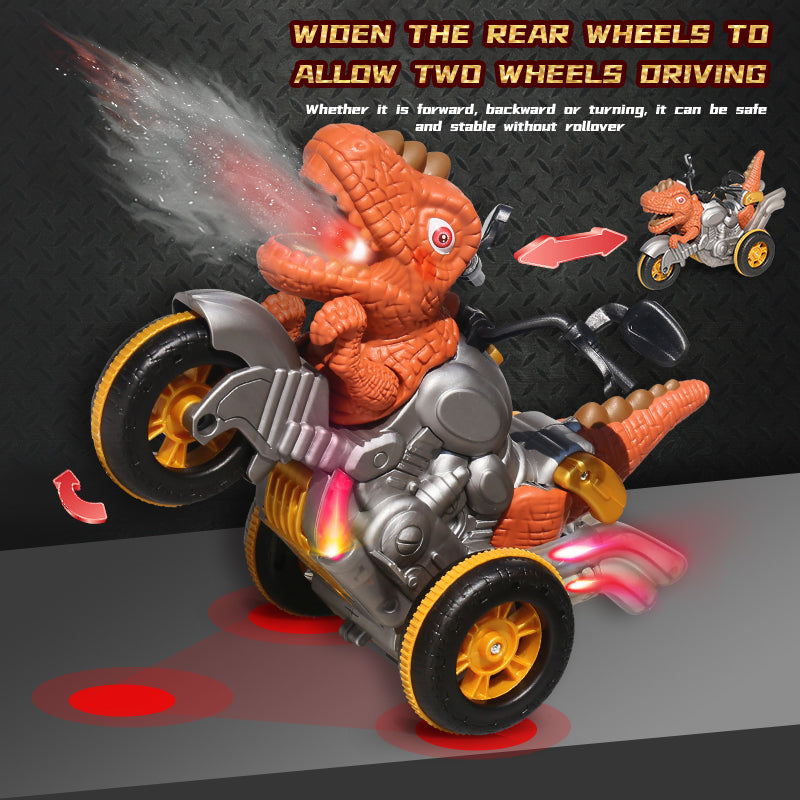 CM01-02-03-04 2.4G RC Spray Dinosaur Motorcycle Toy Light Sound Stunt Mechanical Vehicle