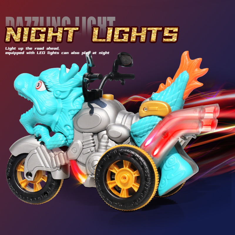 CM01-02-03-04 2.4G RC Spray Dinosaur Motorcycle Toy Light Sound Stunt Mechanical Vehicle