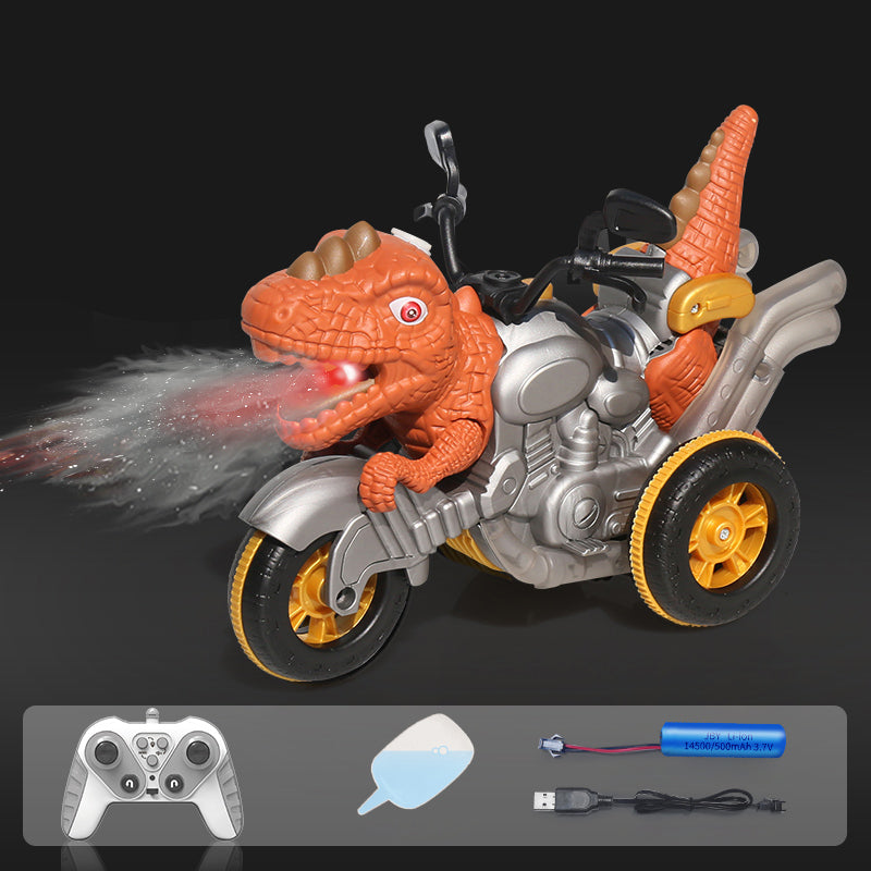 CM01-02-03-04 2.4G RC Spray Dinosaur Motorcycle Toy Light Sound Stunt Mechanical Vehicle